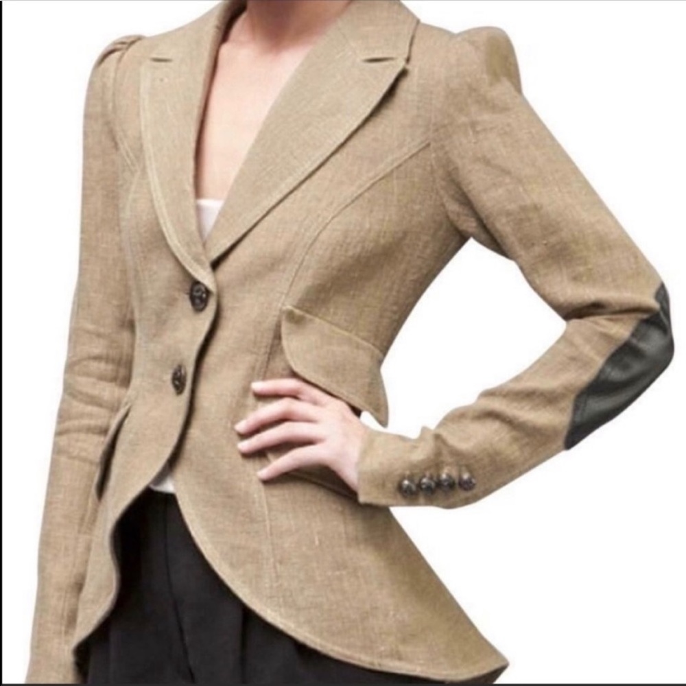 Smythe linen equestrian blazer size 4